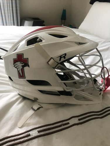 Like New R White Lacrosse Helmet