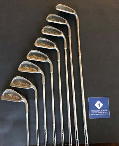 PING Eye 2 Iron Set. RH Stiff ZZ Lite Shafts. Lamkin Grips