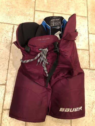 Senior Small Bauer Nexus 800 Maroon Pants