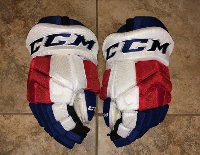 Pro Stock 13” CCM HGTK Tacks Gloves New York Rangers