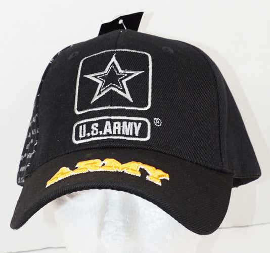 U.S. ARMY - MILITARY REPEAT LOGO BASEBALL CAP HAT NEW