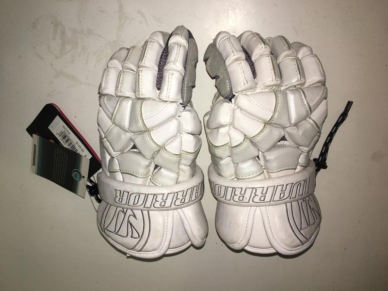 New w/ Defect Warrior MD4 Lacrosse Gloves 12" white