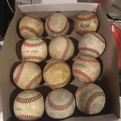 Dozen Used Baseballs