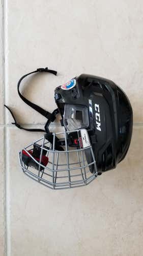 CCM Resistance 100 Combo Helmet- Senior Medium, Black