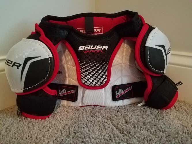 White Bauer Shoulder Pads Youth Small