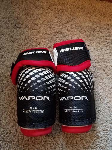 White Bauer Elbow Pads Youth Medium
