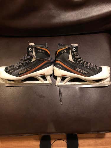 Used Bauer Elite Goalie Skates. Shoe Size: US 9.