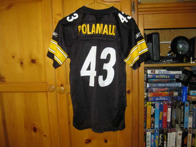 STEELERS TROY POLAMALU YOUTH REEBOK HOME JERSEY(M 10/12)