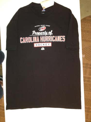 Majestic Men's NHL Property of Carolina Hurricanes Tee T-shirt Black Large