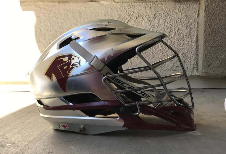 Silver / Maroon