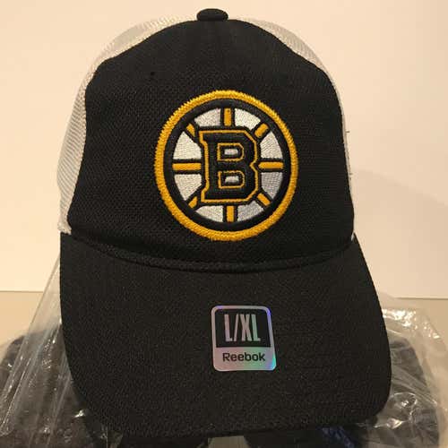 Boston Bruins Hockey Reebok Mesh Back Slouch Cap Hat NEW large/XL