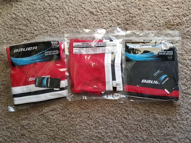 3 pair New Youth Bauer Socks L-XL