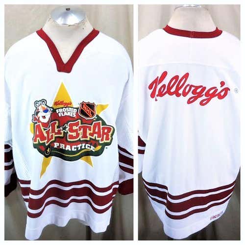 VINTAGE CCM KELLOGG'S FROSTED FLAKES (XL) NHL HOCKEY ALL-STAR PRACTICE JERSEY