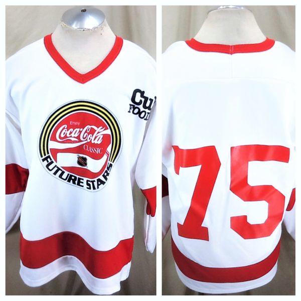 VINTAGE COCA-COLA CLASSIC "FUTURE STARS" (LARGE/XL) RETRO GRAPHIC COKE HOCKEY JERSEY