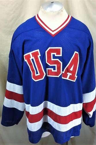 VINTAGE K1 USA OLYMPICS HOCKEY (LARGE) RETRO STITCHED UNITED STATES HOCKEY JERSEY