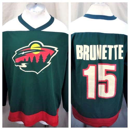 VINTAGE MINNESOTA WILD ANDREW BRUNETTE #15 (LARGE) NHL GRAPHIC HOCKEY JERSEY