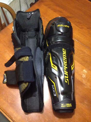 15" Bauer MX3 Shinguards, No Liners