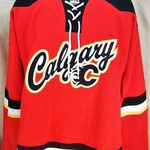 REEBOK CALGARY FLAMES (XL) PULLOVER NHL HOCKEY OFFICIALLY LICENESED JERSEY