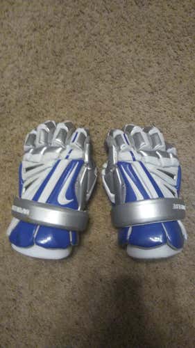 Blue and White Nike Vapor Elite Gloves