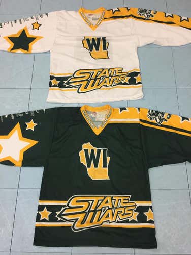 Wisconsin State Hockey Sublimated Jersey Pair. Home And Away
