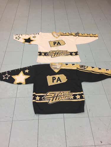 Never Worn! Home & Away Set Of Pennsylvania State Hockey Sublimated GOALIE Jersey.
