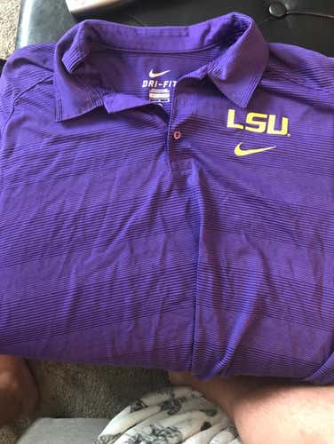 LSU Nike Dri-Fit Polo Size Large Barely Worn