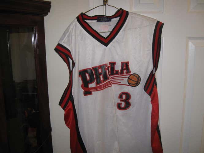 76ERS VINTAGE LOGO ALLEN IVERSON HOME  JERSEY(L)