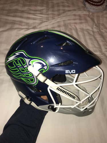Chesapeake Bayhawks Player Issued Warrior Evo Helmet
