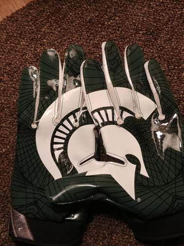 Nike Michigan state team issue receiver gloves