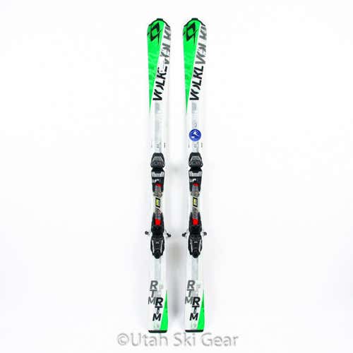 163 Volkl 80 2015 2016 All Mountain Carving Skis Marker FDT 10 Bindings Used