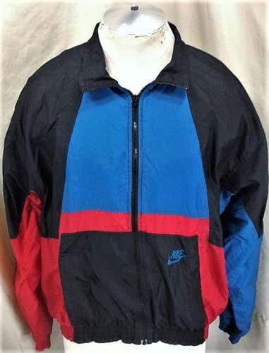 VINTAGE 90'S NIKE ACTIVE WEAR (LARGE) RETRO ZIP UP WINDBREAKER JACKET WITH LINER