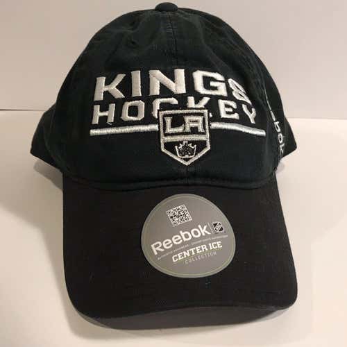 Los Angles LA Kings Hockey Reebok Black Snapback Slouch Cap Hat NEW