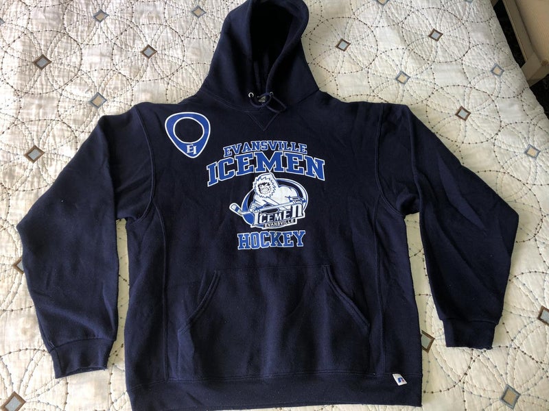 Evansville Icemen ECHL Hoodie, Large, Navy