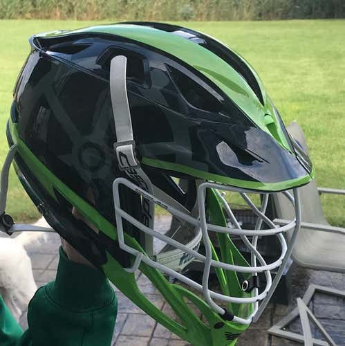 Cascade R (Navy Shell, Neon Green Chin, And Pearl White Cage)