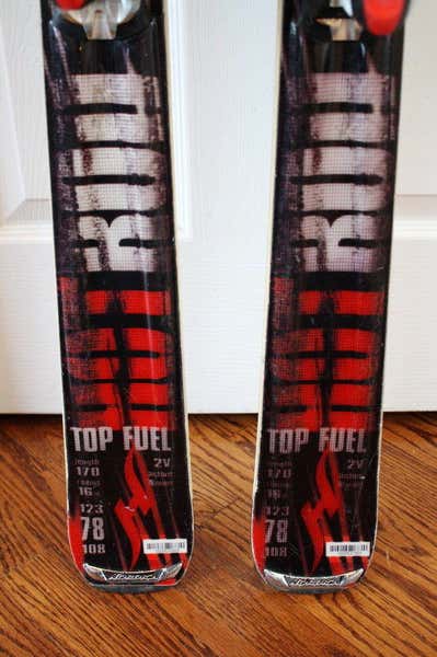 NORDICA HOT ROD TOP FUEL SKIS SIZE 170 CM MARKER BINDINGS 