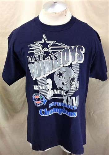 VINTAGE 1994 DALLAS COWBOYS "BACK 2 BACK" (XL) NFL SUPER BOWL CHAMPIONS T-SHIRT