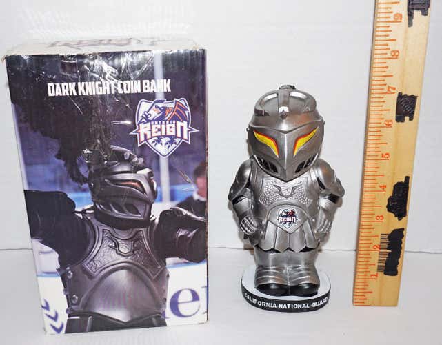 ONTARIO REIGN AHL MINOR LEAGUE HOCKEY - COIN BANK FIGURE PROMO ITEM USED