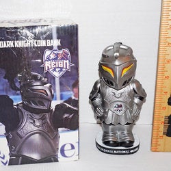 ONTARIO REIGN AHL MINOR LEAGUE HOCKEY - COIN BANK FIGURE PROMO ITEM USED