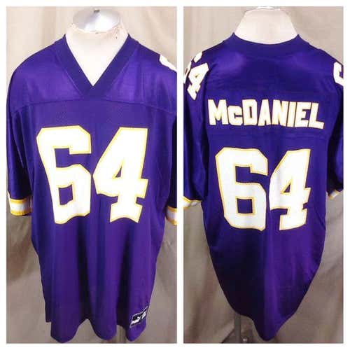 VINTAGE PUMA RANDALL MCDANIEL #64 (XL) MINNESOTA VIKINGS NFL FOOTBALL JERSEY