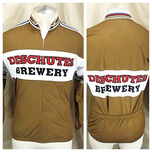 WORLD JERSEYS DESCHUTES BREWERY (LARGE) 3/4 ZIP UP LONG SLEEVE GRAPHIC CYCLING JERSEY