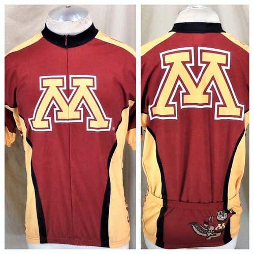 ADRENALINE PROMOTIONS MINNESOTA GOPHERS 3/4 ZIP UP (XL) NCAA ALL OVER GRAPHIC CYCLING JERSEY