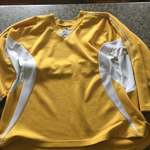 Yellow and White Hockey Jersey