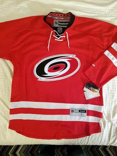 New - Reebok Premier Carolina Hurricanes jersey - Size L