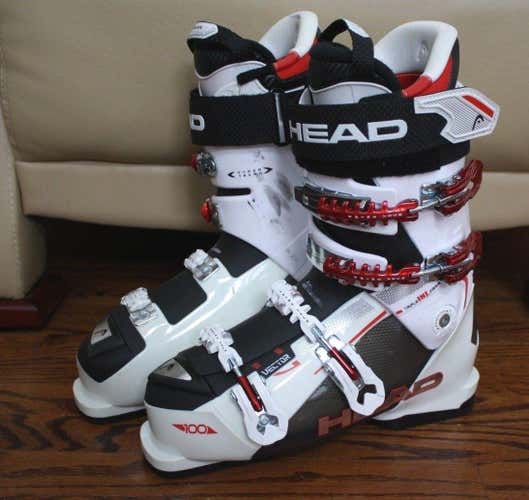 HEAD VECTOR 100 SKI BOOTS SIZE 26.5 MEN SIZE 8.5