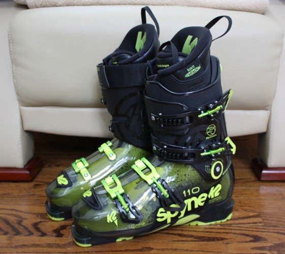 NEW K2 SPYNE 110 SKI BOOTS SIZE 28.5 MEN SIZE 10.5 $899