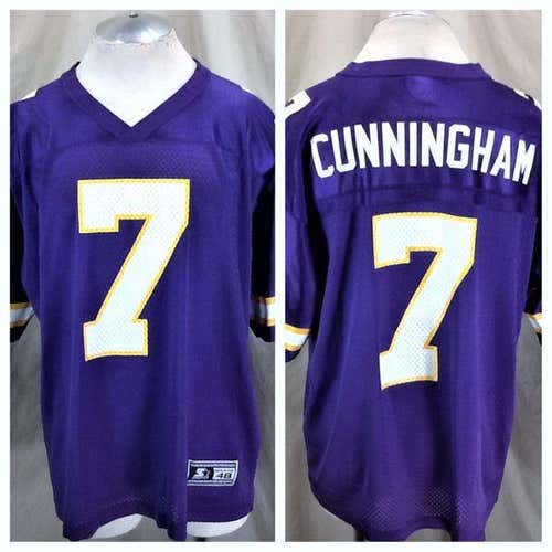 VINTAGE STARTER MINNESOTA VIKINGS (XL/52) RANDALL CUNNINGHAM #7 NFL FOOTBALL JERSEY