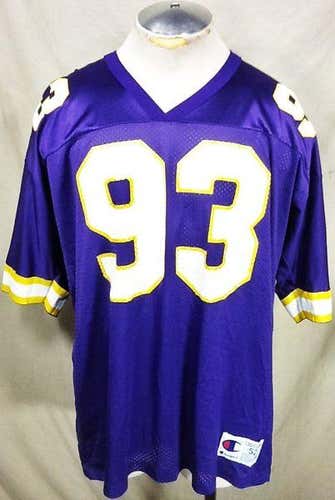 VINTAGE CHAMPION JOHN RANDLE #93 MINNESOTA VIKINGS (2XL/52) RETRO NFL FOOTBALL JERSEY
