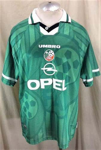 AUTHENTIC UMBRO IRELAND FAI SOCCER KIT (XL) PULLOVER GREEN FUTBOL JERSEY