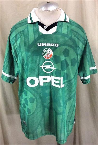 AUTHENTIC UMBRO IRELAND FAI SOCCER KIT (XL) PULLOVER GREEN FUTBOL JERSEY