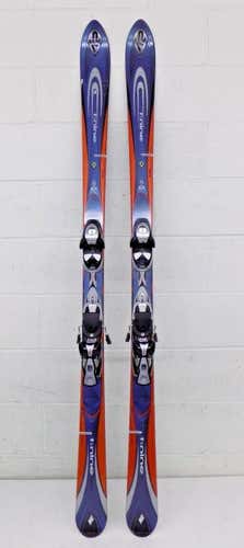 K2 t:nine Flight 167cm 107-68-97 r=17m Downhill Skis w/Salomon S710 Bindings
